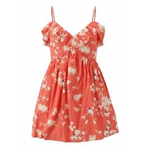 Joie Dress Lilli floral Sleeveless Minidress Orange Sz S NWT